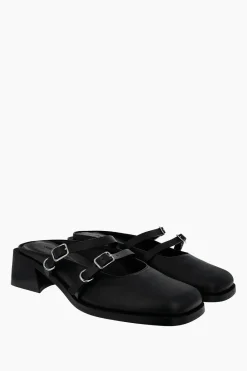 Justine Clenquet Andie black mules New