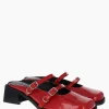 Justine Clenquet Andie red lipstick mules Sale