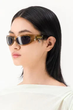 Justine Clenquet Clara brown sunglasses Discount