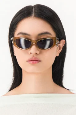 Justine Clenquet Clara brown sunglasses Discount