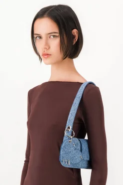 Justine Clenquet Dylan denim blue bag New
