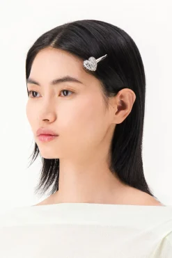 Justine Clenquet Heart crystal hair clip Best