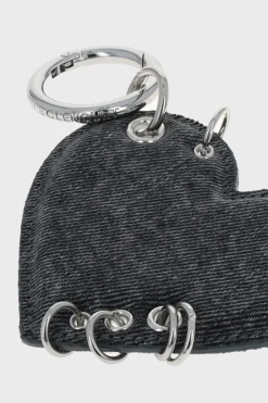Justine Clenquet Heart denim zinc charm Clearance