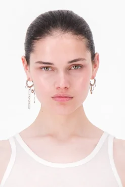 Justine Clenquet Iris crystal earrings Clearance
