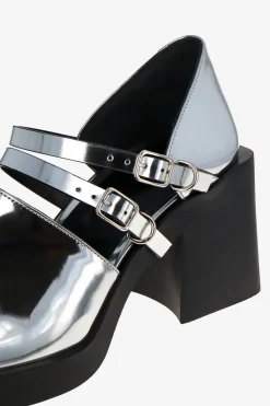 Justine Clenquet Jennie silver Mary-Janes Outlet