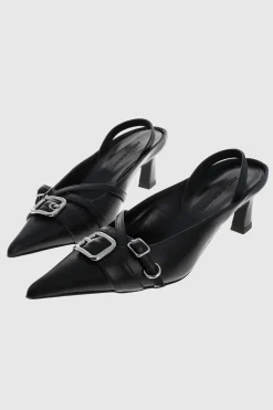 Justine Clenquet Joan black slingbacks Best