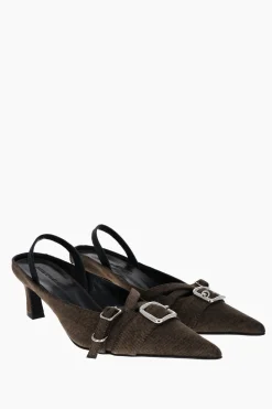 Justine Clenquet Joan denim cola slingbacks Hot
