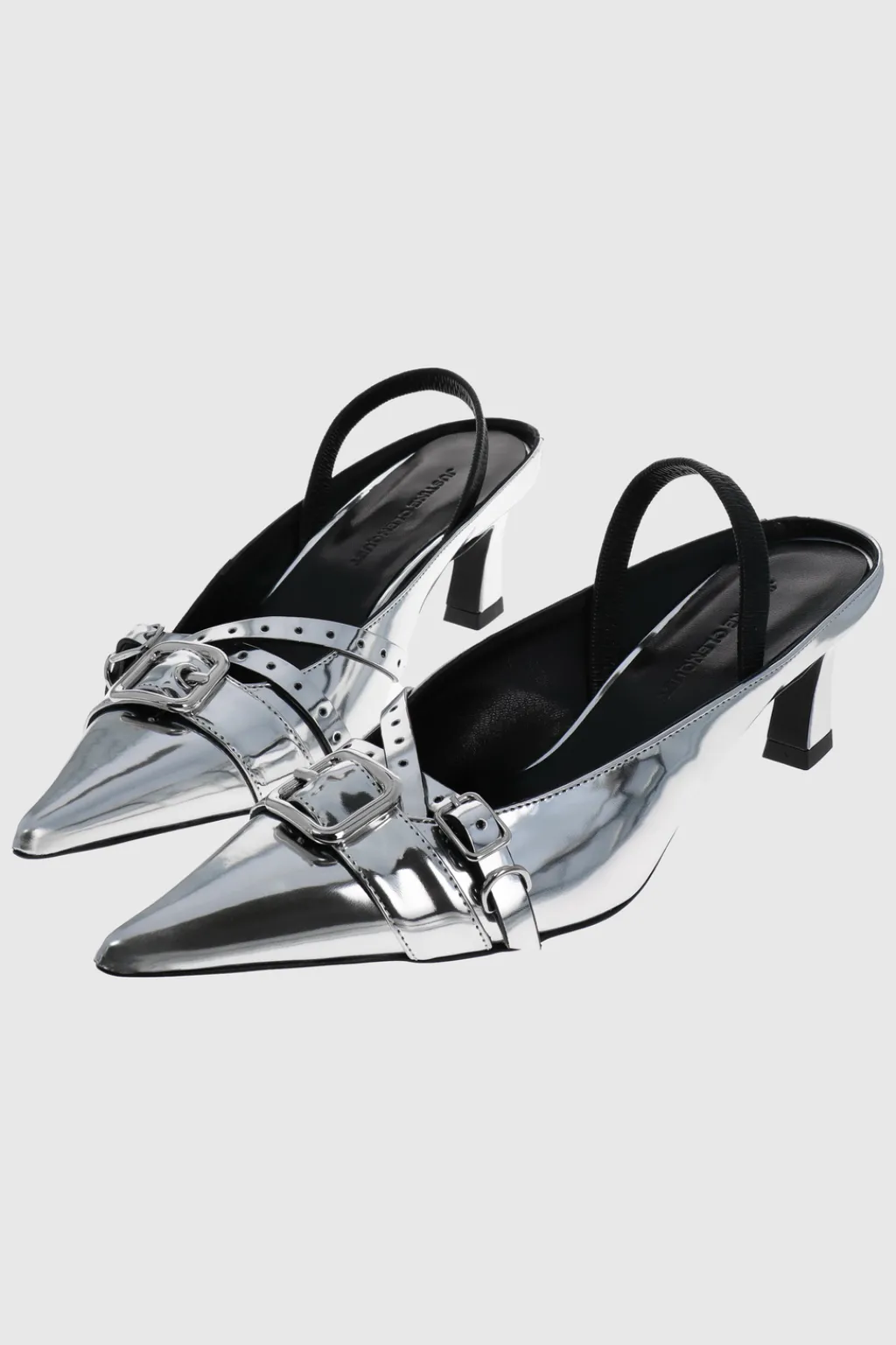 Justine Clenquet Joan silver slingbacks New