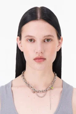 Justine Clenquet Lucy acid green necklace Sale