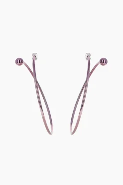 Justine Clenquet Marfa dark purple earrings Online