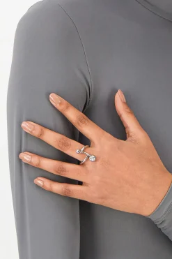 Justine Clenquet Mindy crystal ring Sale