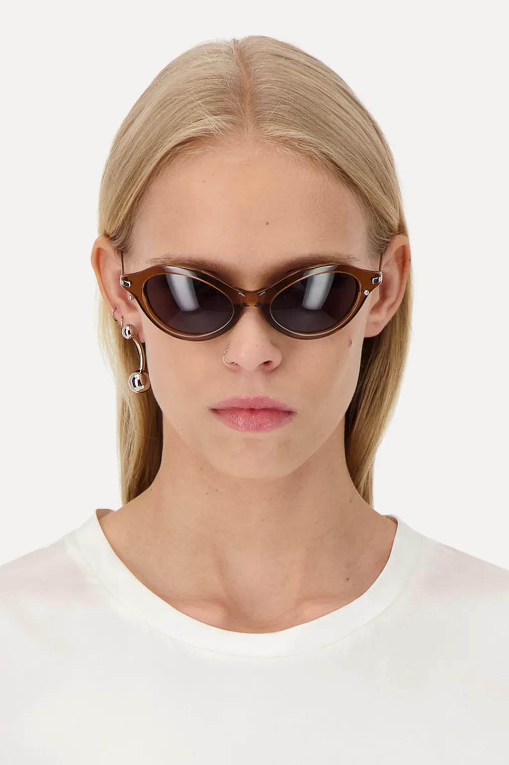 Justine Clenquet Neve brown sunglasses Discount