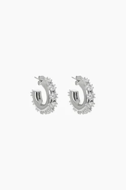 Justine Clenquet Nina medium earrings silver Outlet