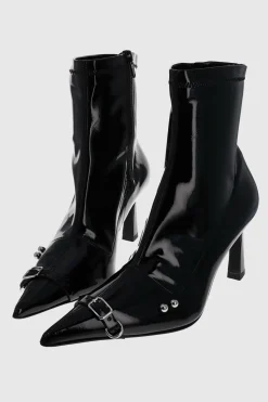 Justine Clenquet Patti black patent Boots Best