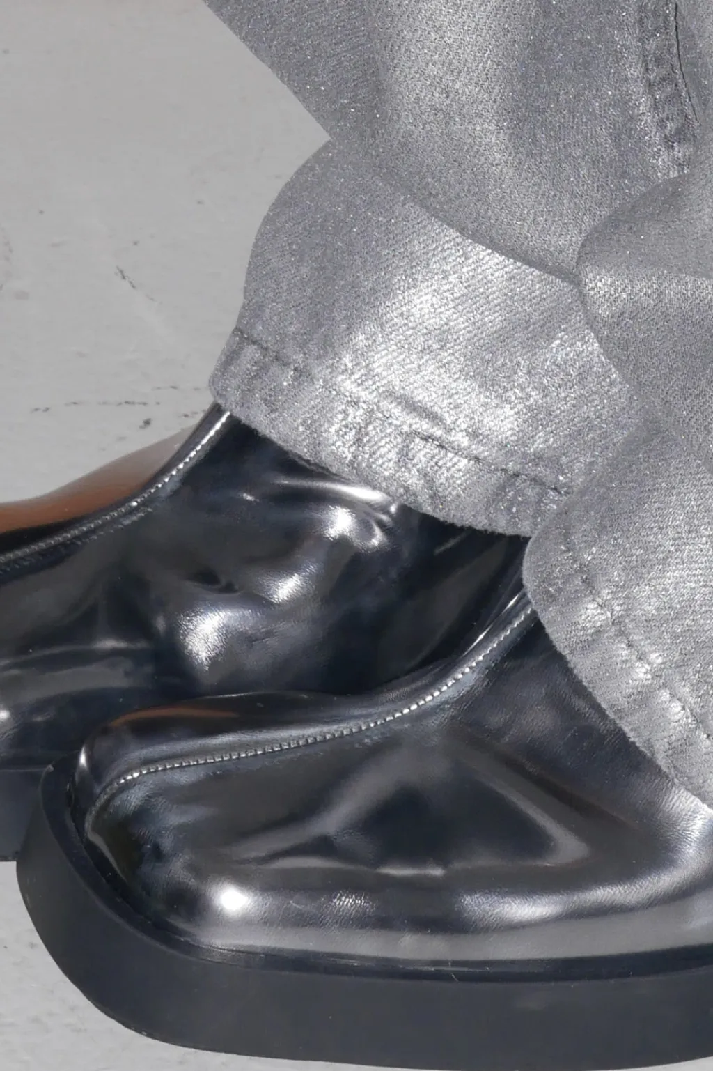 Justine Clenquet Raf gun metal mules New