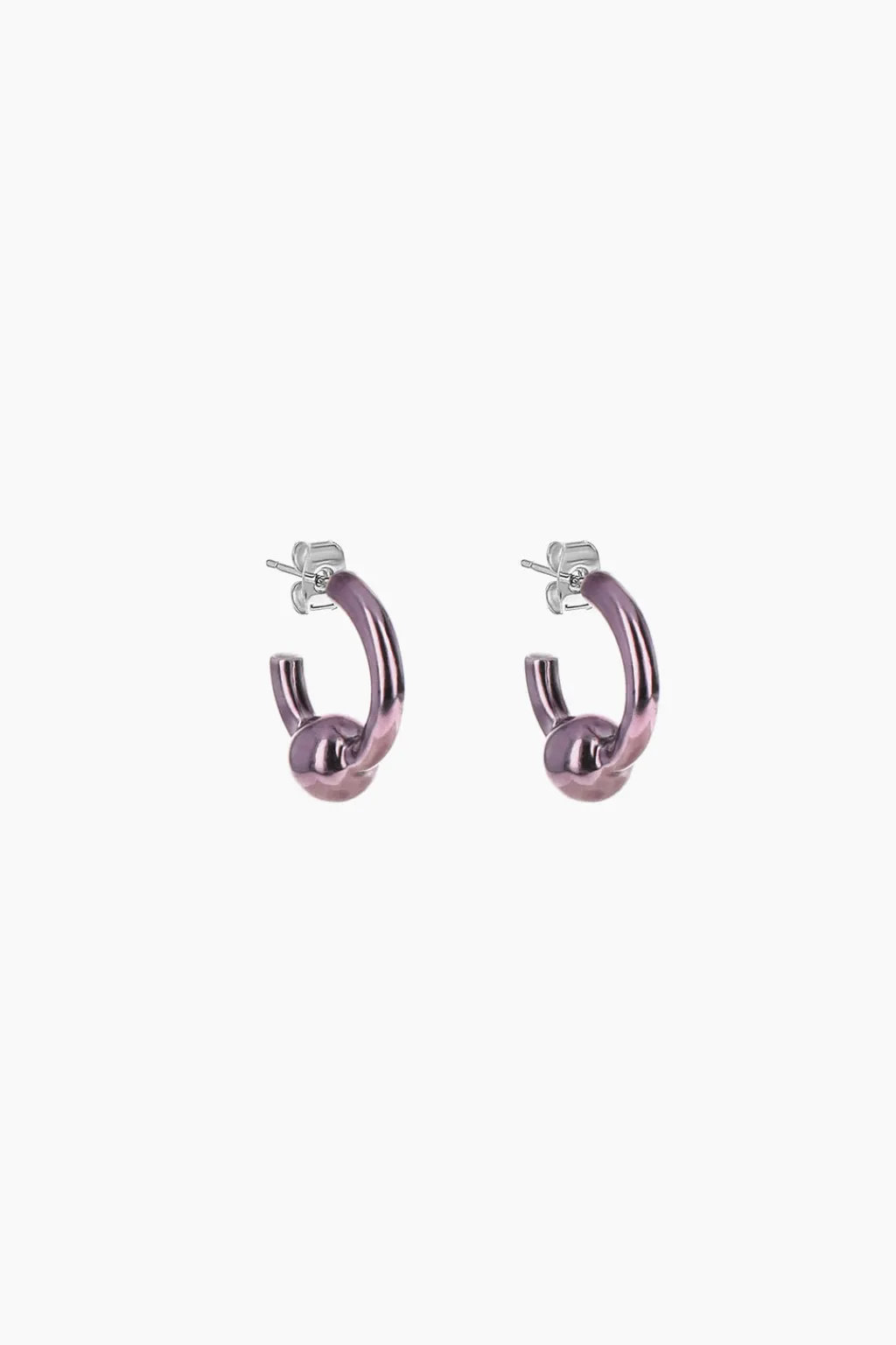 Justine Clenquet Sam dark purple earrings New