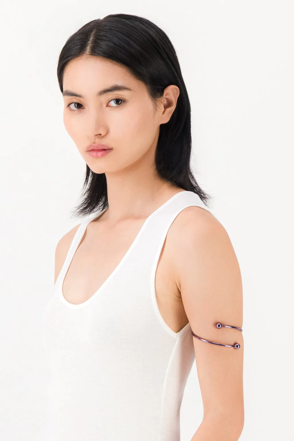 Justine Clenquet Selma dark purple arm cuff Clearance