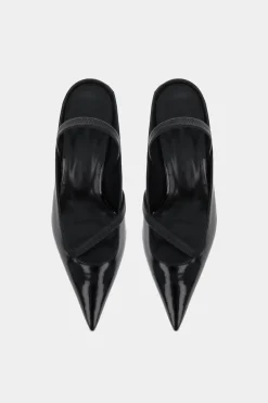 Justine Clenquet Sofia black patent slingbacks Fashion