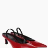 Justine Clenquet Sofia red lipstick slingbacks Online