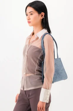 Justine Clenquet Uma denim blue bag Online